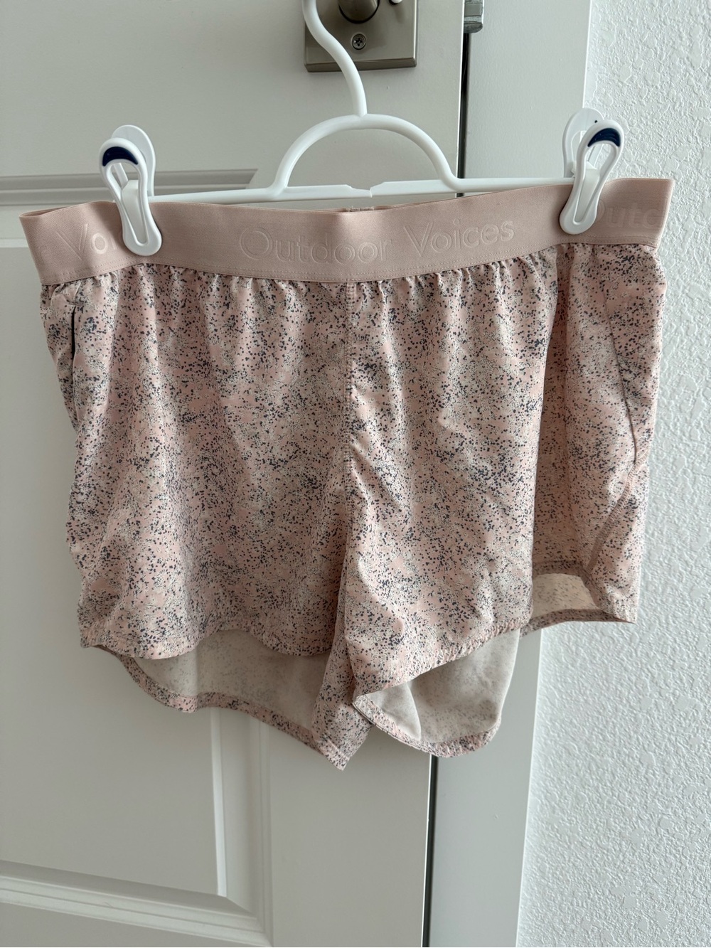 Outdoor Voices Blush Pink Speckled Girls' Athletic Shorts